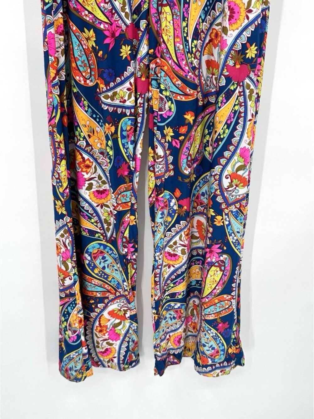 TRINA TURK swim pants colorful LARGE wide leg retro beach cruise island mod - Picture 5 of 11